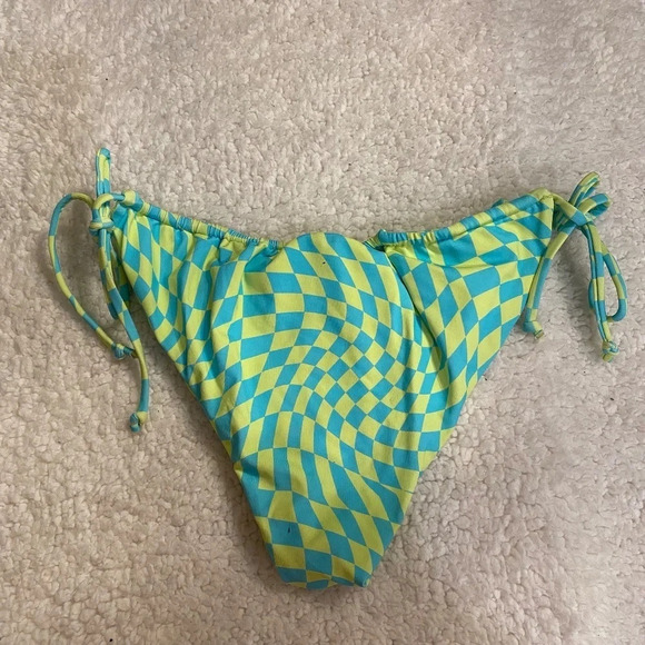 New! It’s Now Cool x free people checkered wave green blue bikini 14316 - Picture 9 of 14
